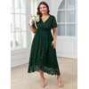 SCOMCHIC Womens Plus Size Wedding Guest Dress Formal Lace Faux