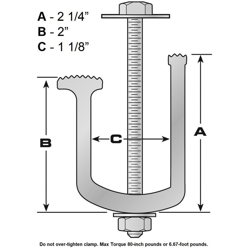 (4 Pack) Easy Mount - Truck Tool Box Clamps -