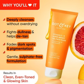 Generic Dot&Key- Vitamin C + E Gel Face Wash For All Skin |With Triple Vitamin C And E | Face Wash For Women & Men |100 Ml