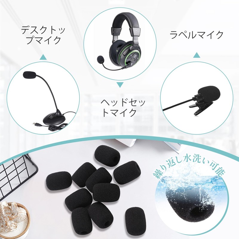 Microphone Sponge Windshield Microphone 10-Piece Set 4 Sizes Windproof Anti-Noise