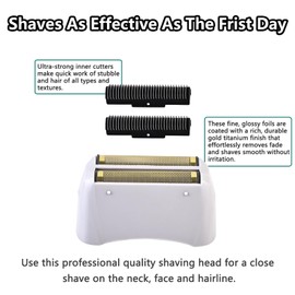 Foil Shaver Replacement Fit For Andis Foil Shaver Model TS-1 TS-2 17150 17200 17235 Pro, Replaces #17155 17160 17280 Foil And Blades -Profoil Lithium Shaver Head Parts- Hypoallergenic Gold Foil-1 Pack