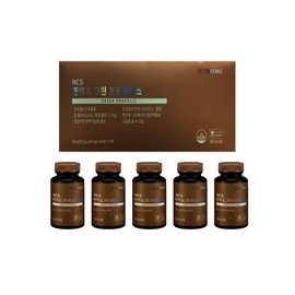 Nutricore NCS Immune Green Propolis 1500mg 60 tablets x 5 bottles, 5 months supply / 뉴트리코어 NCS 면역그린 프로폴리스 1500mg 60정 x 5병 5개월분