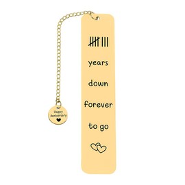 Happy 8th Anniversary Bookmark Gifts Funny 8 Year Anniversary Wedding Gifts for Couple Husband Wife Book Lover Bookworm Birthday Gifts for Women Men Reader Boyfriend Girlfriend