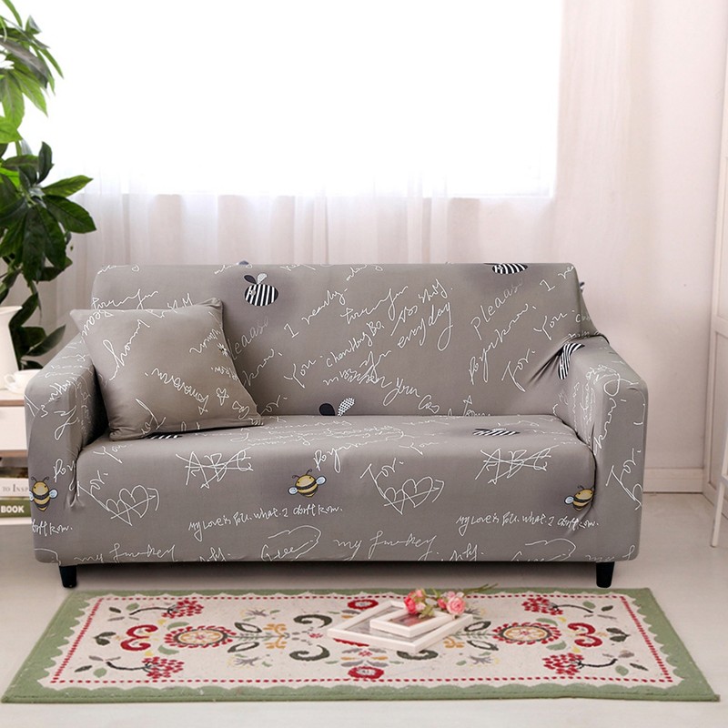 Letter Pattern Comfortable Sofa Cover Protector Slipcover Home Decor(for 2