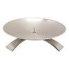 NKlaus three-legged candlestick Ø11,5cm with spike small brass nickel plated
