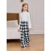 Yousify Girls Pajama Pants Kids Print Pattern PJ Bottoms Ruffle