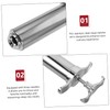iplusmile Stainless Steel Meat Injector with Cleaning Brush Compact Turkey