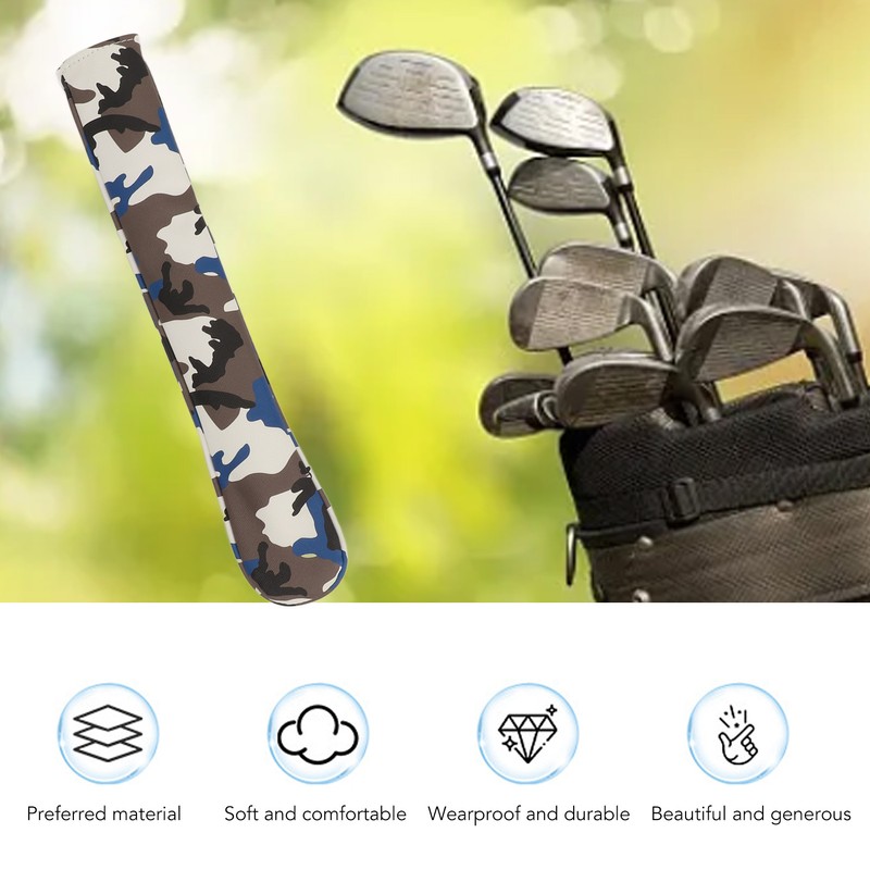 Golf Alignment Stick Cover Waterproof Thickened Plush Camo Pattern Alignment