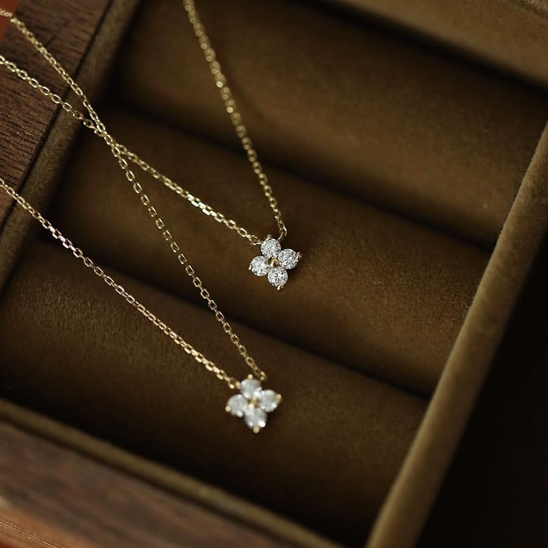 083BASE | Fortune Clover Necklace | 925 Sterling Silver Adjustable