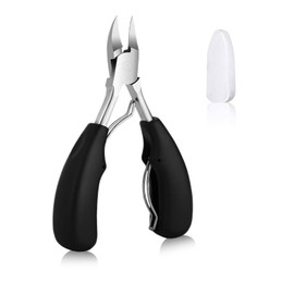 OMBRISA Heavy Toe Nail Clippers for Thick Nails, Heavy Duty Ingrown Toenail Clippers, Professional Nail Cutter Nail Scissors for Toenails, Stainless Steel Toe Nail Clippers, Sharp Curved Blade