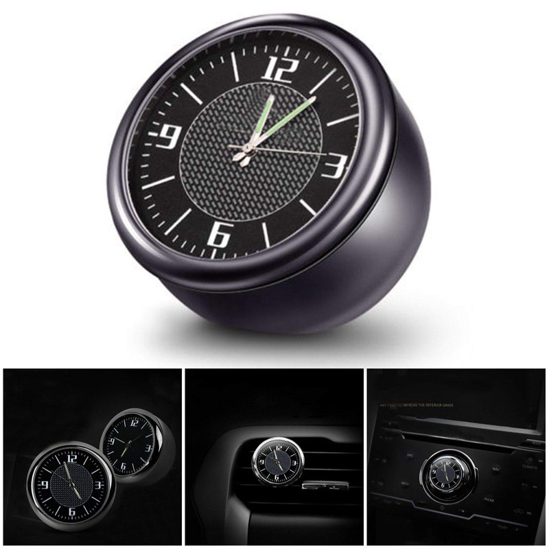 Baceyong Mini Luminous Car Air Vent Stick-On Indoor Clock Quartz