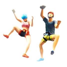 MagiDeal 1:87 Rock Climbing Figure People Model Train Railway Movie Props Dioramas Micro Landscape Miniature Decoration Children Toys, 2 pieces