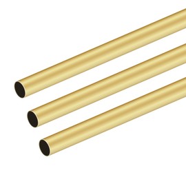 iMeistek Brass Pipe 300mm Length 9mm OD 0.2mm Wall Thickness Seamless Brass Round Tube for Home Gardening Decoration DIY Crafts 3 Pack