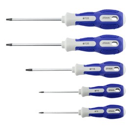 bociloy 5Pcs Magnetic Torx Screwdrivers Set with Comfortable Handle, Steel Torx Driver Screwdriver Set Repair Tool, (T9, T10, T15, T20, T25), Blue