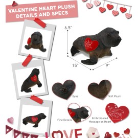 DolliBu Valentine Plush Wild Collection Sea Lion with Red Heart - 15 Inches