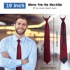 Mantieqingway Mens Zipper Tie 19'' Adjustable Pretied Ties for Men