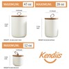 Kendiis Canister Sets for Kitchen, White Ceramic Kitchen Canisters for