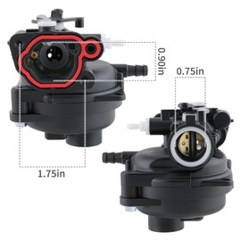 799583 Carburetor for 300E 450E 500E 550E 09P602 08P502 125cc 140cc Lawn Mower Engines Replace# 799583 595656 590556 591160 591979 593261