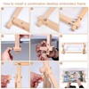 Simple Embroidery Frame and Embroidery Holder Combo Set，Beech Wood Fixable