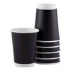 HOT BARGAINS, 50 X 8oz Black Insulated Takeaway Disposable Double