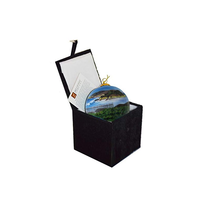 Art Studio Company Hand Painted Glass Christmas Ornament - Beach
