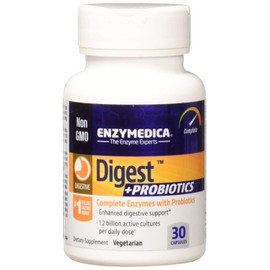 Enzymedica - Digest + Probiotics, An Essential Digestive Enzyme Supplement with Probiotics, 30 Capsules