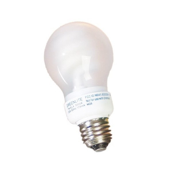 Greenlite Lighting 7W/ELX Mini Bulb-Shaped 7W Fluorescent Bulb