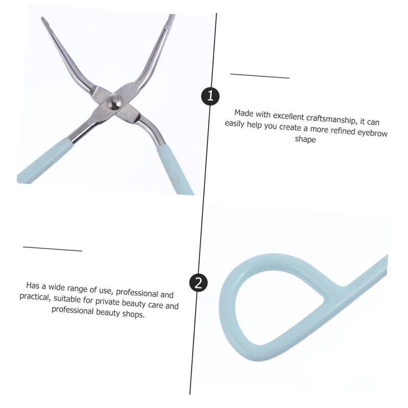 FOMIYES Unique Scissors Style Eyebrow Tweezers 6pcs Set Stainless Steel