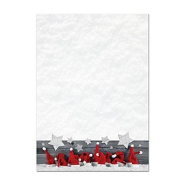 Logbuch-Verlag 100 Sheets Christmas Paper A4 Christmas Letter Paper Customers Business Printer Paper Red White Writing Paper Writing Paper Writing Paper 100 g