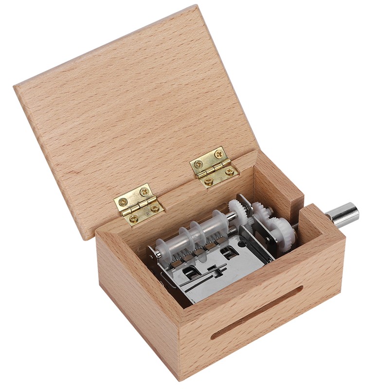 15 Note HandCranked Wooden Music Box with 7Pcs Blank Paper