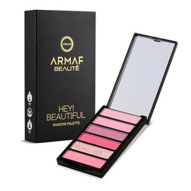 Armaf Beauté Travel Eyeshadow Palette: 6-In-1 Mini Eyeshadow Palette with 6 Beautiful Shades | Natural Eye Shadow Palette for Every Occasion, Pretty Pink