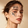Zebra Face Tattoo, Temporary Tattoo, Zebra Costume for Halloween, Carnival