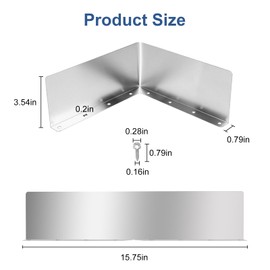 EEEKit 4PCS Rain Gutter Valley Splash Guards, Gutter Rain Diverter for Roof with Screws, Aluminum Gutter Splash Guards for House Shingle Roofs