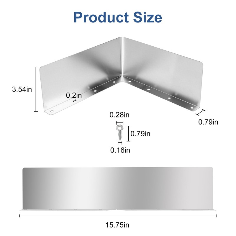 EEEKit 4PCS Rain Gutter Valley Splash Guards, Gutter Rain Diverter