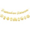Ramadan Kareem Garland, Eid Mubarak Decoration, Ramadan Mubarak, Gold Glittering Ramadan Kareem Banner, Eid Decoration, Ramadan Decoration, Ramadan Banner for Home, Party, Delivery, Ramadan, Pack of 2