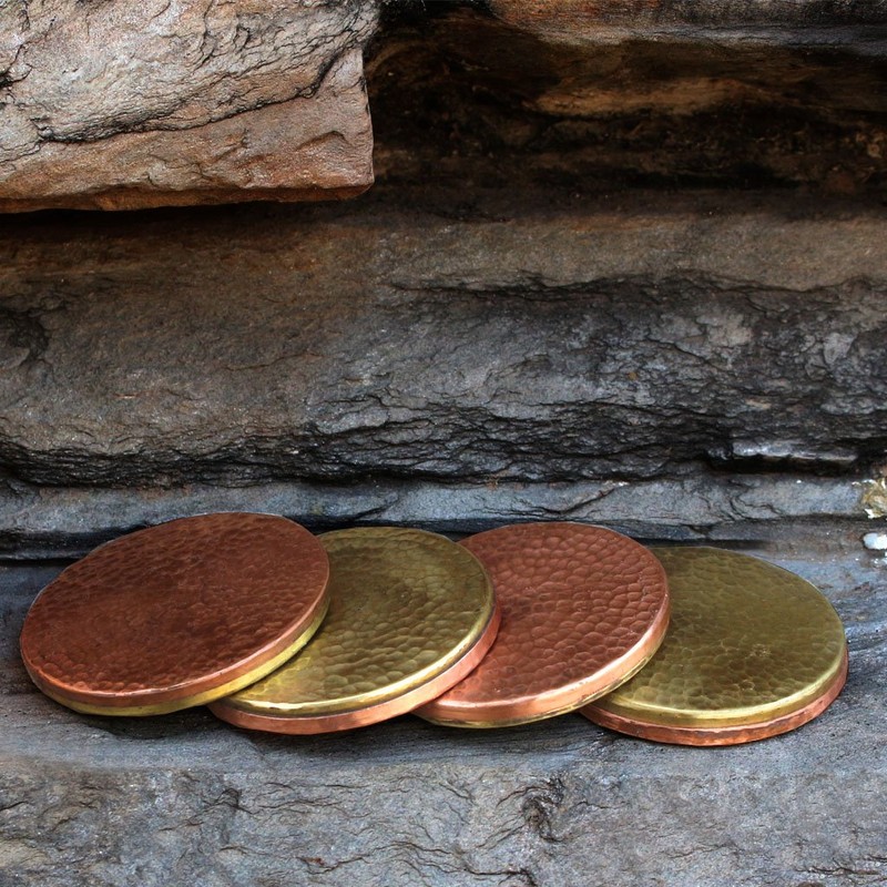 De Kulture™ Hand Made Pure Copper & Brass Elegant Coaster