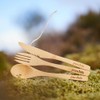 pandoo Forks made of 100% natural bamboo, reusable and environmentally