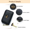 imeetu RFID Credit Card Holder, Small Leather Zipper Card Case