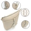 Sasrymnl Women’s Shoulder Bag, Large/Medium Size, Black, Vegan Leather, Beige