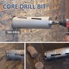 4-1/8 inch Diamond Dry Core Drill Bit, 10" Drilling Depth,