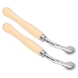 Omabeta Paper Perforator Tool, Tracing Wheel Comfortable Feel Long Lasting Stainless Steel Roller 2PCS for Leather for Cloth for Paper