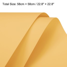 sourcing map Pearlescent Film Flower Wrapping Paper 22.8x22.8 Inch Waterproof for DIY Crafts, Gift/Gift Box Packaging Bright Yellow Pack of 20