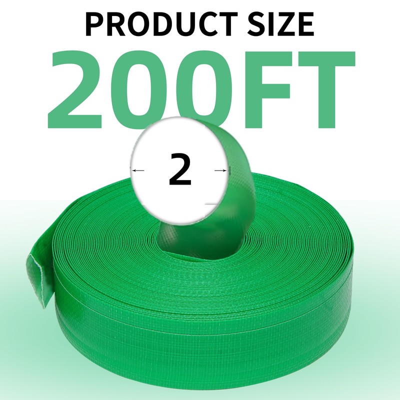 2" x 200' Pool Backwash Hose: Pool Drain Hose, Sump