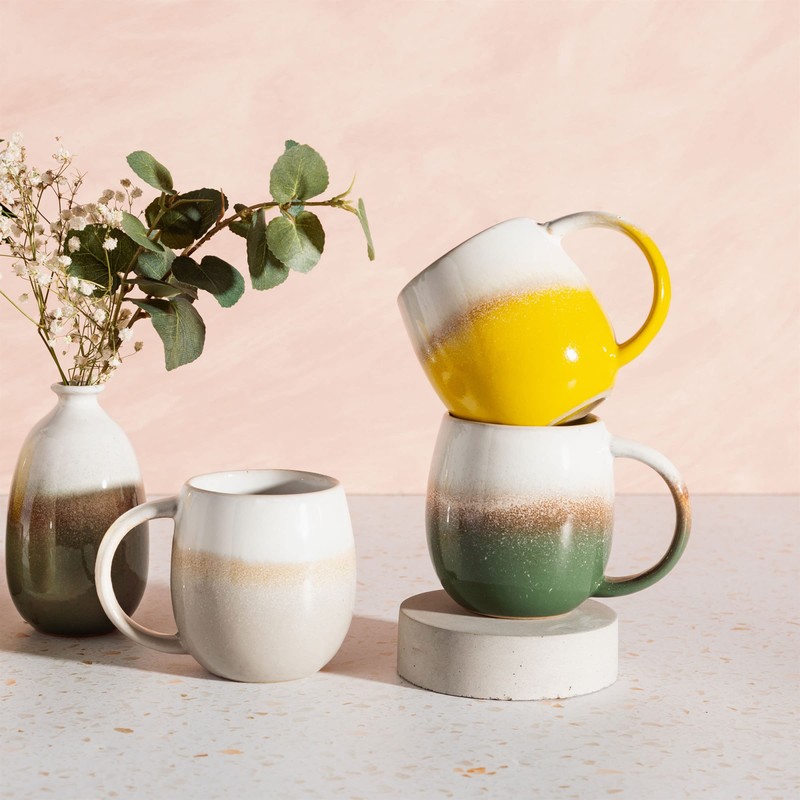 Sass & Belle Dip Glazed Ombre Yellow Cup