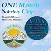1 Month Sobriety Coin Alcoholics Anonymous Medallion AA Chip Token