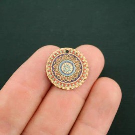 Unbranded 4 Mandela Charms Gold Plated Enamel Bright and Fun - E456