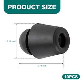 Dogary 10 PCS Car Hood Trunk Rubber Mound, Elastic Door Damper Edge Buffer Noise Reduction Protective Rubber Plugs, 0.54inch x 0.73inch OE: 8219128010, Suitable for Most Car Models (Black)