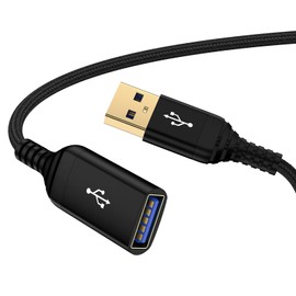 USB Extension Cable,USB Extender Cord,USB 3.0 Extension Cable 6FT USB to USB Cable Male to Female Type A to Type A Cord High Data Transfer for Webcam,USB Keyboard,Flash Drive,Hard Drive,Printer,Mouse