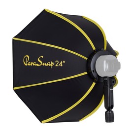 Glow ParaSnap PS-B24K 24" Octagonal Softbox for Flashpoint XPLOR 300 Pro and Godox ML60 Light