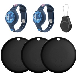 WALLFID Tag (3-Pack) and 3 Holder, Item Finder, Compatible with Apple Find My (iOS Only), Track Your Keys, Wallet, Luggage, Backpack